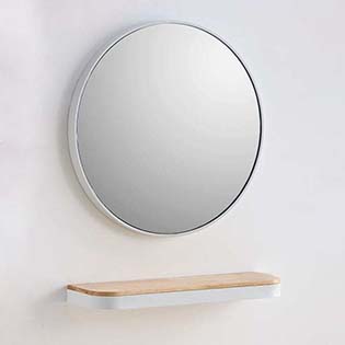 Round hairdressing Mirror with separate shelf