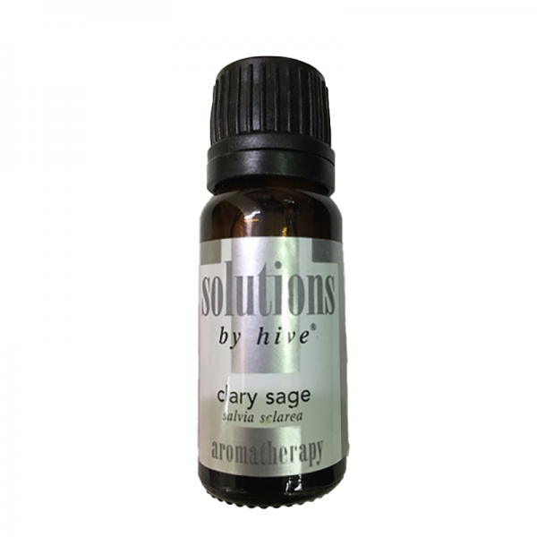 Hive Clary Sage Essential Oil. Refreshing scent that can be used for aromatherapy or as a skin balm. Anti-Bacterial, Anti-Inflammatory, Stress Reduction.
