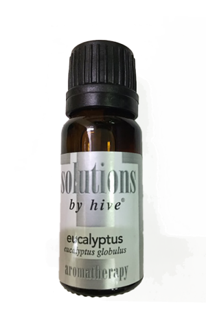 Hive Eucalyptus Essential Oil. Known for its medicinal properties. Relieve cough, clear chest, disinfect wounds, allow easier breathing, ease joint pains.