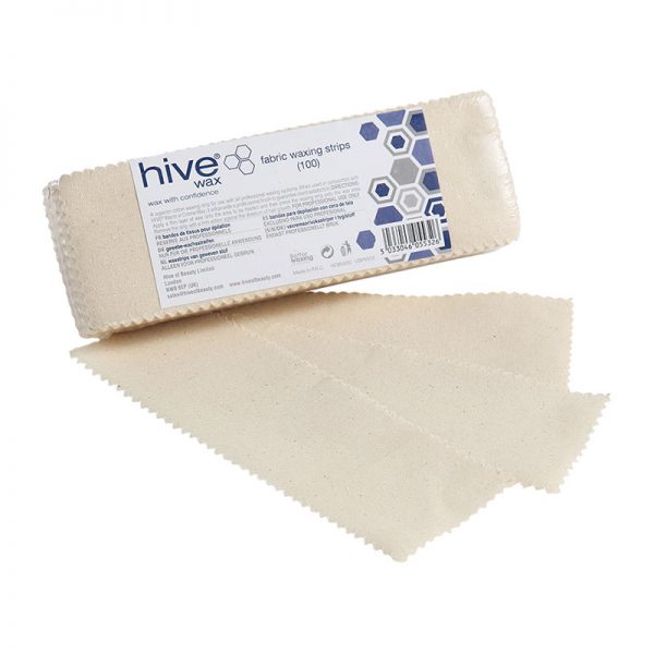 Hive Mini Fabric Waxing Strips. Ideal for small areas such as eyebrows and lips. Provides therapists with a strong and flexible removal of wax.