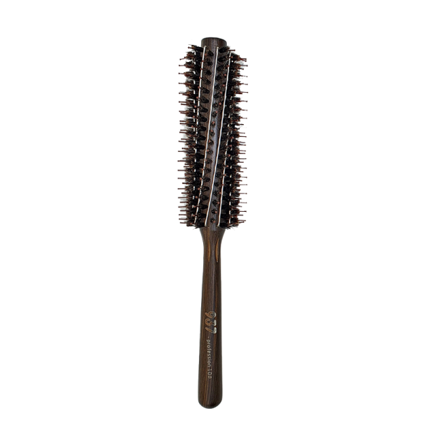 937 Brush. Round comb with long nails. Intimate non-slip design. Metal steel needles increase styling ability. Careful selection of imported wood.