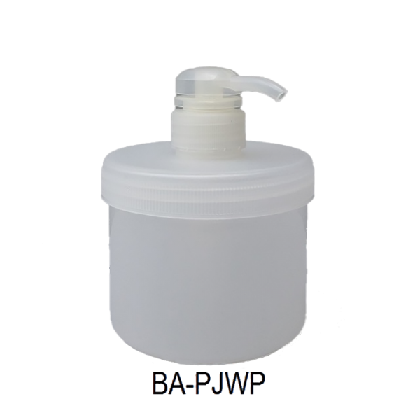 500g Jar with Pump. White. Opaque.