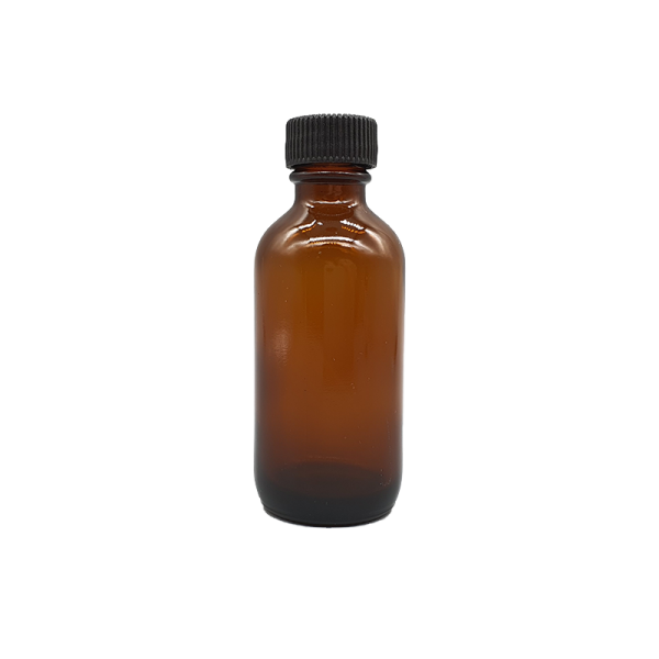 Amber Glass Bottle. 60ml. Brown.
