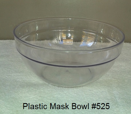 Plastic Facial Bowl. Put in facial mask/solution in the bowl. 2 Variations:525 (Big), 511.