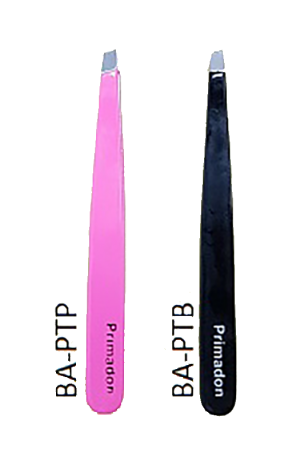 Primadon Tweezers. For Beauty Salons. 2 colours: black & pink.