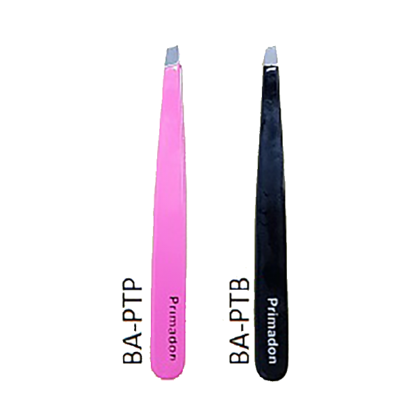Primadon Tweezers. For Beauty Salons. 2 colours: black & pink.