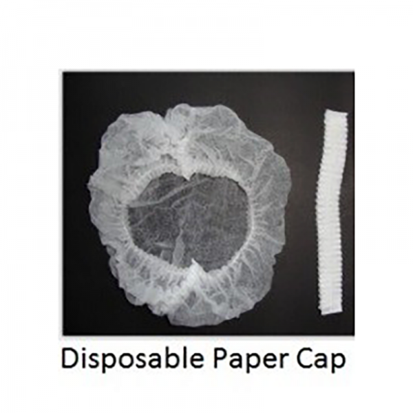 Disposable Paper Shower Cap. 100 Pieces. Non-Woven. White. For beauty salons.