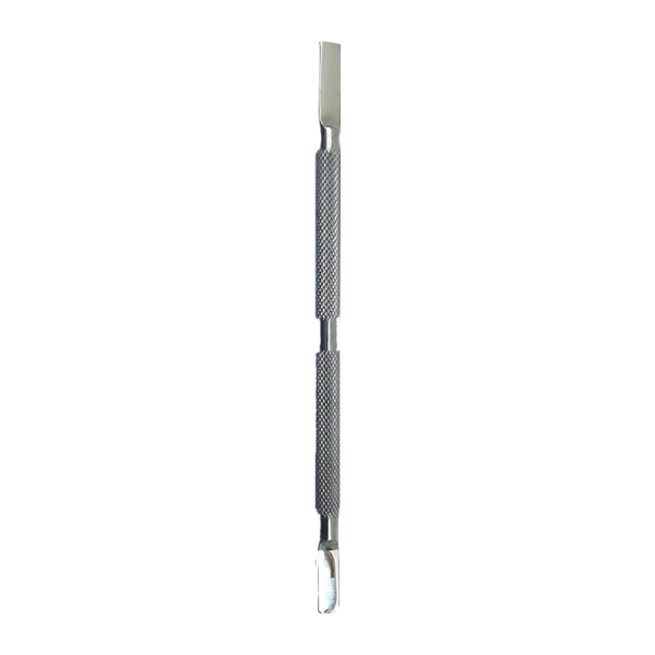 Dual Cuticle Pusher. 2 Sides: Flat & Curved. For Beauty Salons.