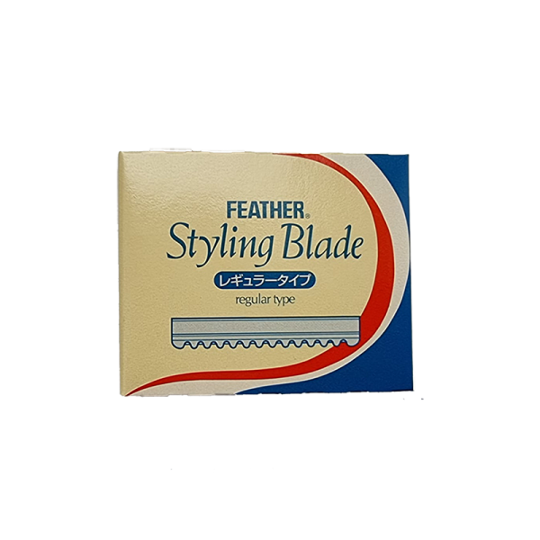 Feather Styling Blade. Regular Type. 6.5cm (L), 1.5 (W). 10 pieces. Made in Japan