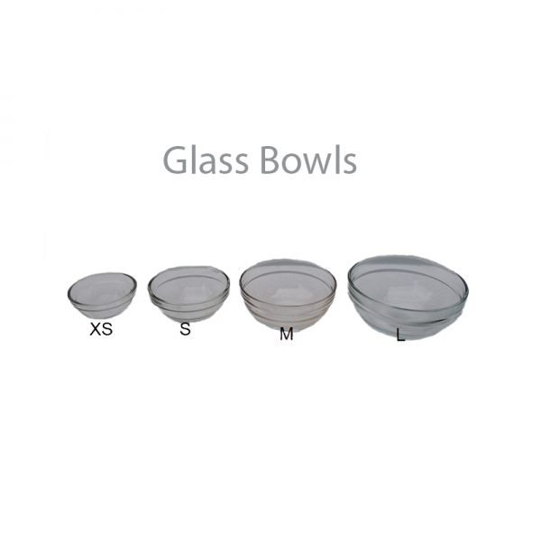Glass Bowls. For Beauty Salons. 4 Available Sizes: XS, S, M, L.