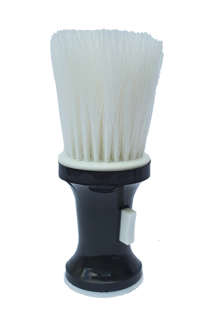 Neck Brush with Powder Dispenser. Apply powder on client's neck. Mainly used by barbers. 17cm (L), 6cm (W). 0.09kg.