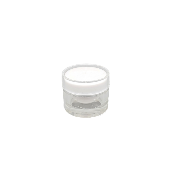 Plastic Cosmetic Jar. To put cosmetic cream. 4.5cm (Width), 3.5 (Height). For Beauty Salons.