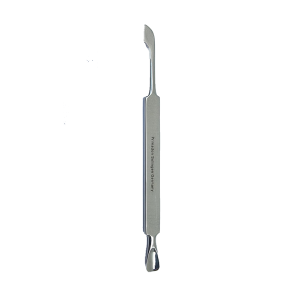 Cuticle Pusher with Knife. 2 sides: Pusher (Push the cuticle), Knife (Cut off the cuticle). For Beauty Salons.