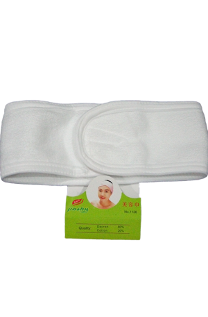 Towel Headband. For Beauty or Hair Salons. White.