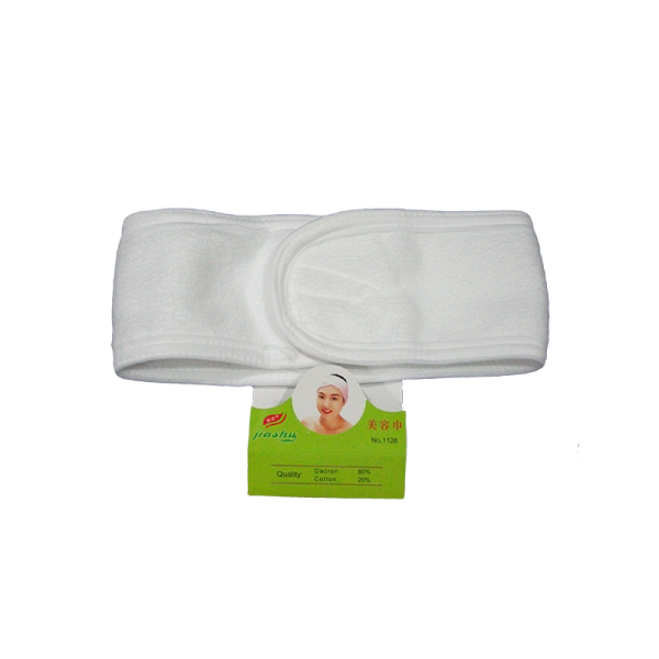 Towel Headband. For Beauty or Hair Salons. White.
