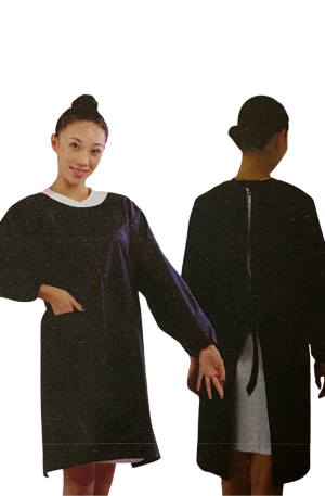 Meiho Black Apron with Sleeves